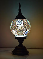 Handcrafted Turkish Mosaic Table Lamp | Festive Warm Glow Decorative Night Lamp for Home Décor