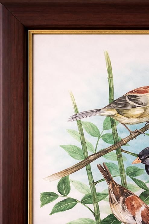 ALLY CRAFTS Handcrafted Bird Painting Wall Art with Wooden Frame | Nature Inspired Bird Artwork for Living Room Bedroom Home Decor