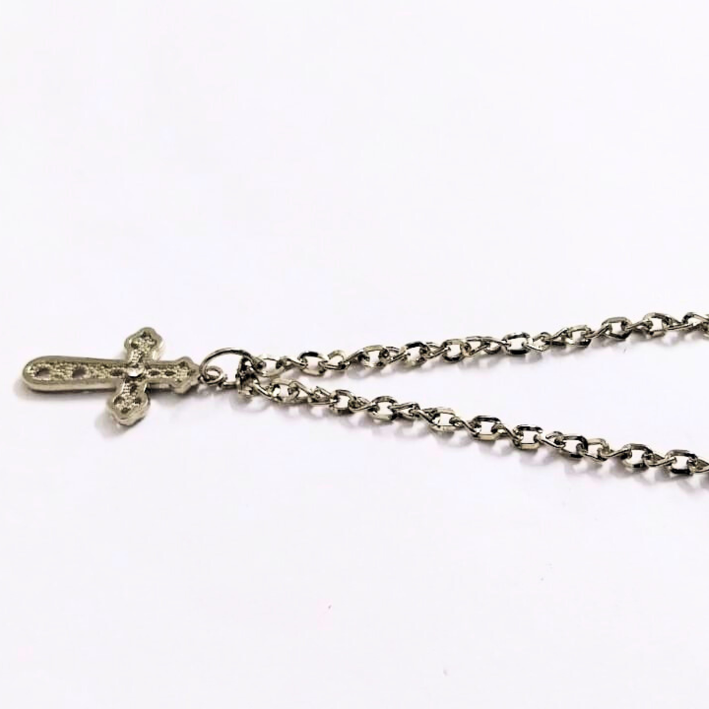 Silver Cross Pendant Chain