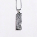 Premium Fingerprint Pendant Necklace – Personalized Sterling Silver Jewelry with Luxury Studio Look