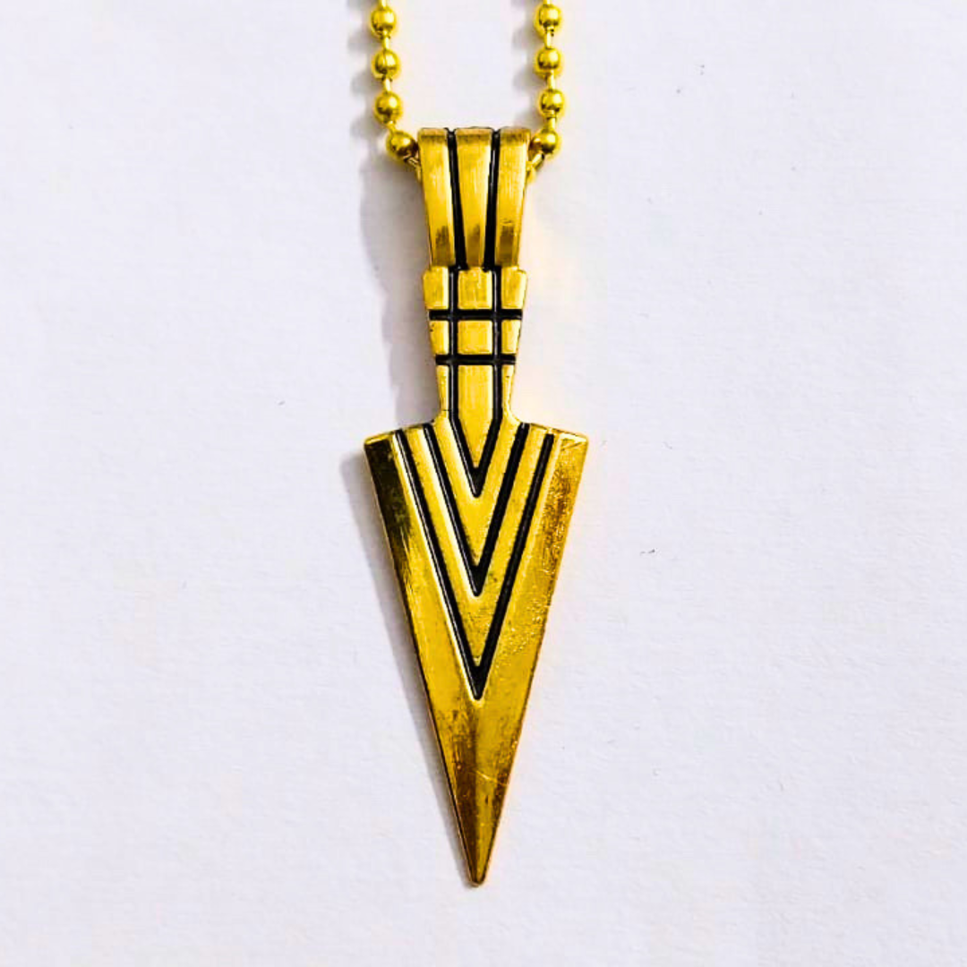 Gold Plated Arrowhead Pendant Necklace | Geometric Minimalist Jewelry for Women & Men