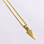 Gold Plated Arrowhead Pendant Necklace | Geometric Minimalist Jewelry for Women & Men