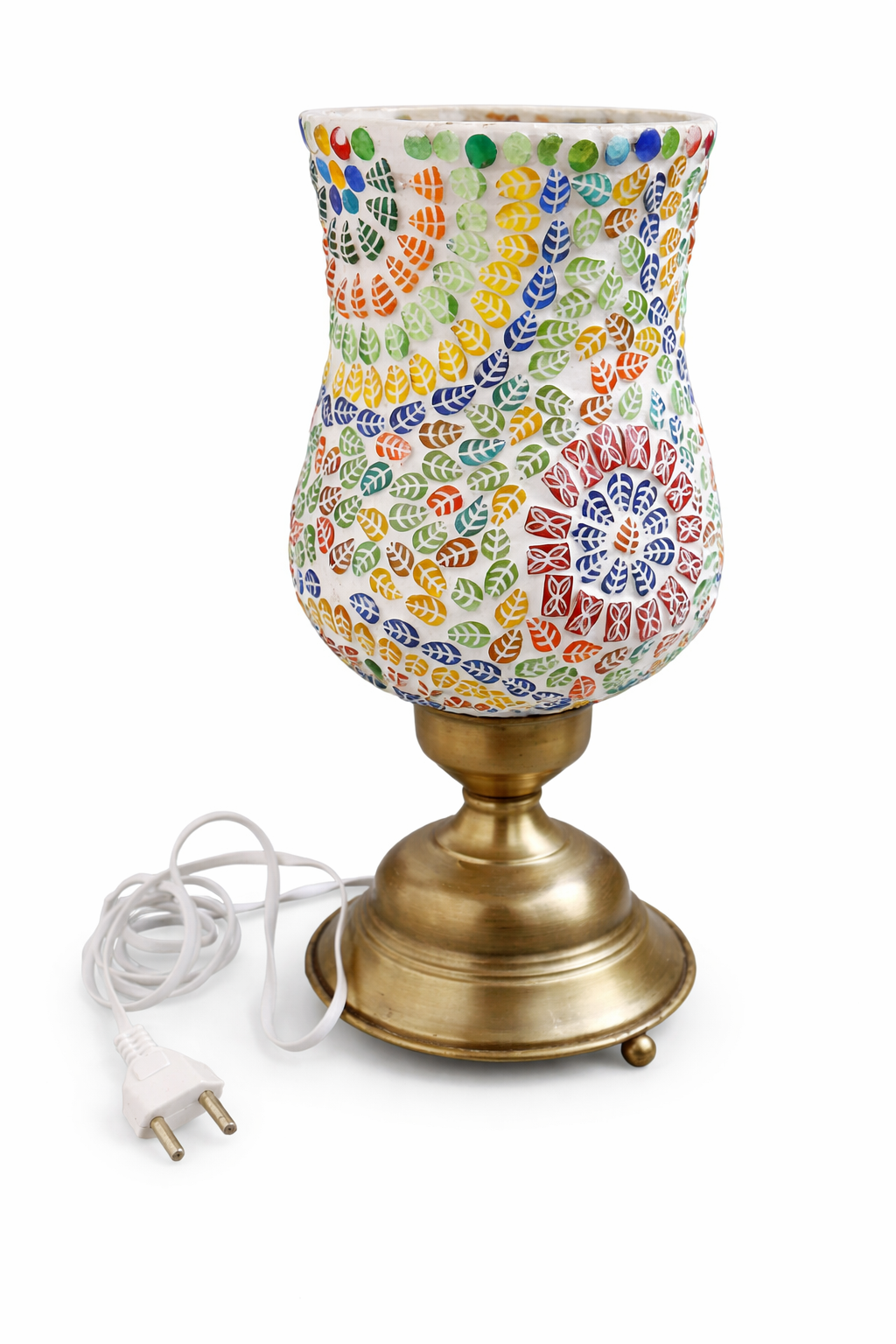 Handcrafted Mosaic Glass Table Lamp with Multicolor Glow | Decorative Night Lamp for Living Room, Bedroom & Home Décor