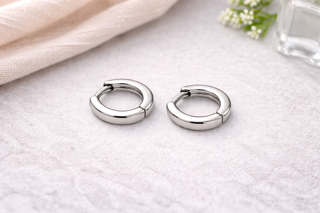 Minimal Stainless Steel Hoop Earrings for Men & Women | Classic Unisex Daily Wear Hoops