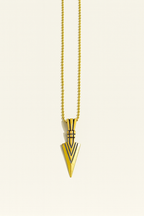 Gold Plated Arrowhead Pendant Necklace | Geometric Minimalist Jewelry for Women & Men