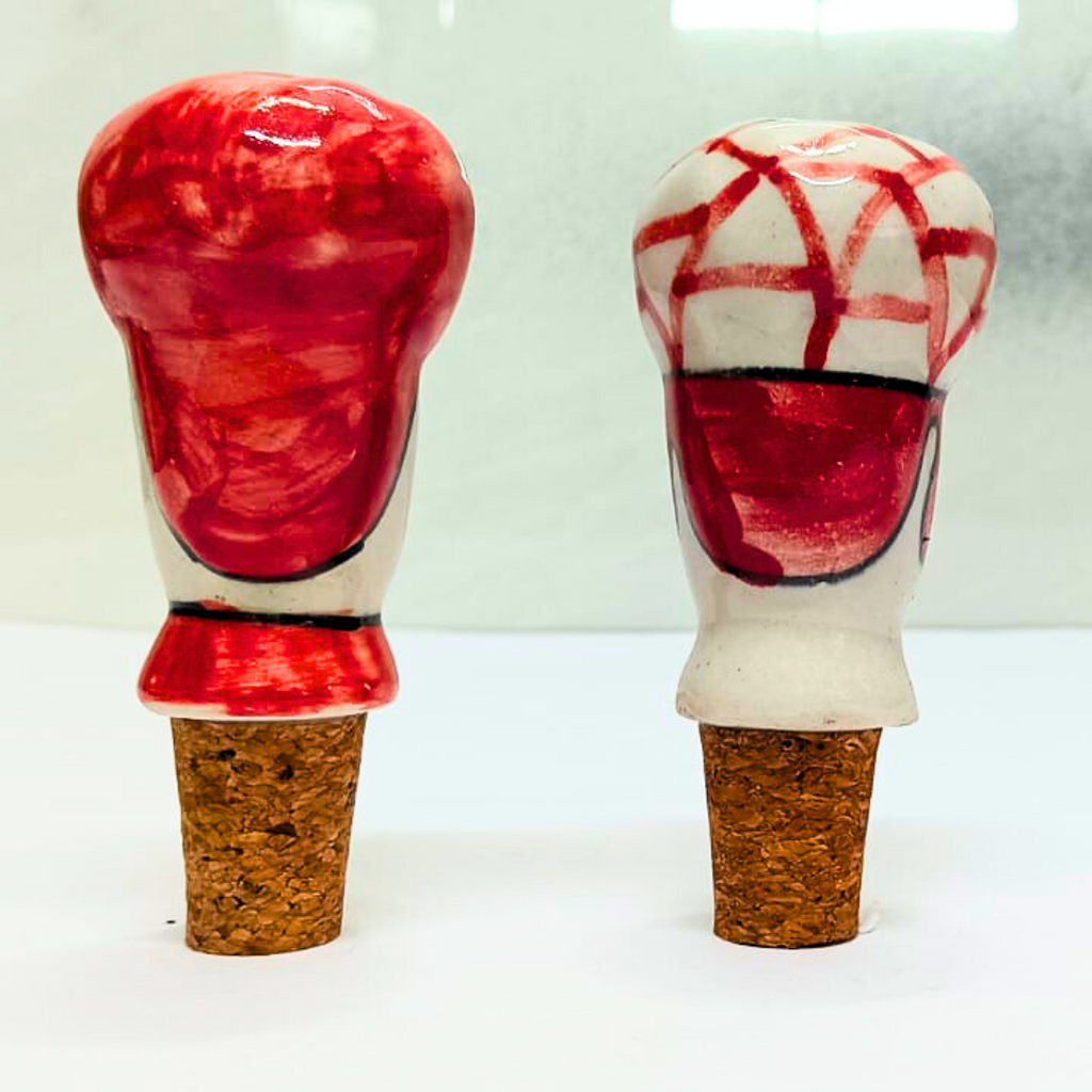 Decorative Wine Bottle Stopper,Handcrafted Ceramic Bottle Cork Stopper – Printed Wine & Oil Bottle Stopper | Reusable, Eco-Friendly, Decorative Kitchen Accessory