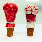 Decorative Wine Bottle Stopper,Handcrafted Ceramic Bottle Cork Stopper – Printed Wine & Oil Bottle Stopper | Reusable, Eco-Friendly, Decorative Kitchen Accessory