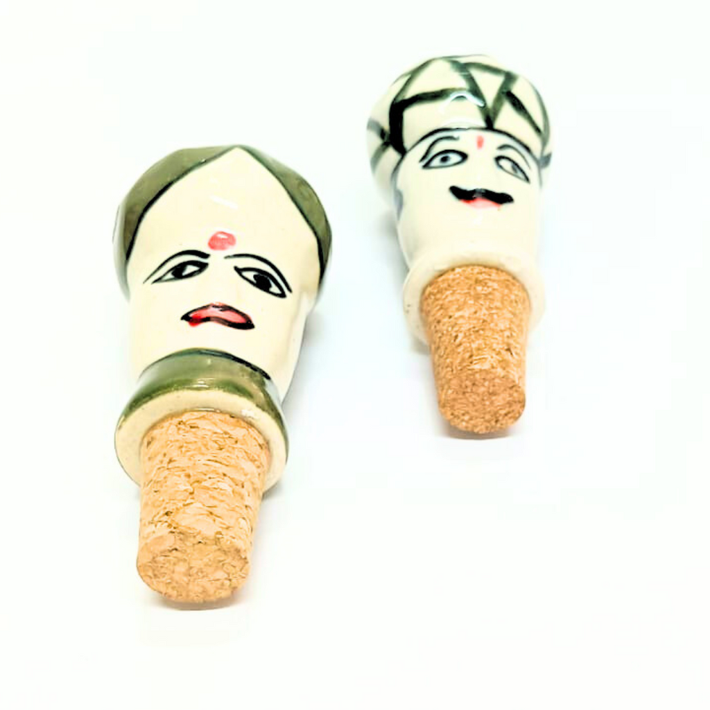 Decorative Wine Bottle Stopper,Handcrafted Ceramic Bottle Cork Stopper –Printed Wine & Oil Bottle Stopper | Reusable, Eco-Friendly, Decorative Kitchen Accessorycccccccc