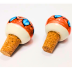 Decorative Wine Bottle Stopper,Handcrafted Ceramic Bottle Cork Stopper – Floral Printed Wine & Oil Bottle Stopper