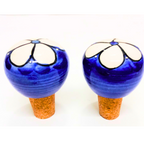 Decorative Wine Bottle Stopper,Handcrafted Ceramic Bottle Cork Stopper – Floral Printed Wine & Oil Bottle Stopper
