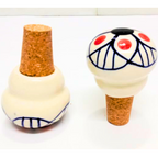 Decorative Wine Bottle Stopper,Handcrafted Ceramic Bottle Cork Stopper – Floral Printed Wine & Oil Bottle Stopper