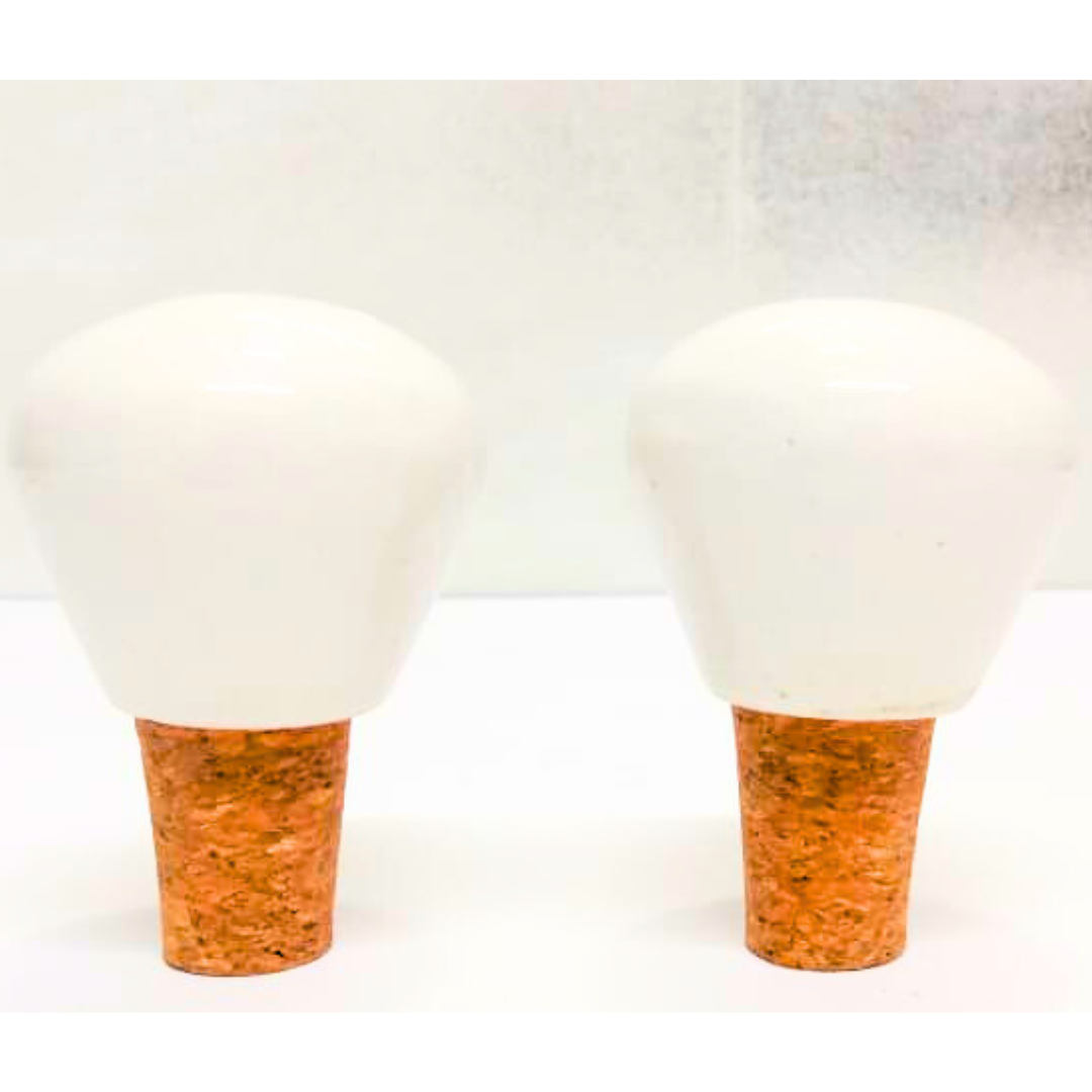 Decorative Wine Bottle Stopper,Handcrafted Ceramic Bottle Cork Stopper – Floral Printed Wine & Oil Bottle Stopper | Reusable, Eco-Friendly, Decorative Kitchen Accessory (Set of 2) Colour May be Vary