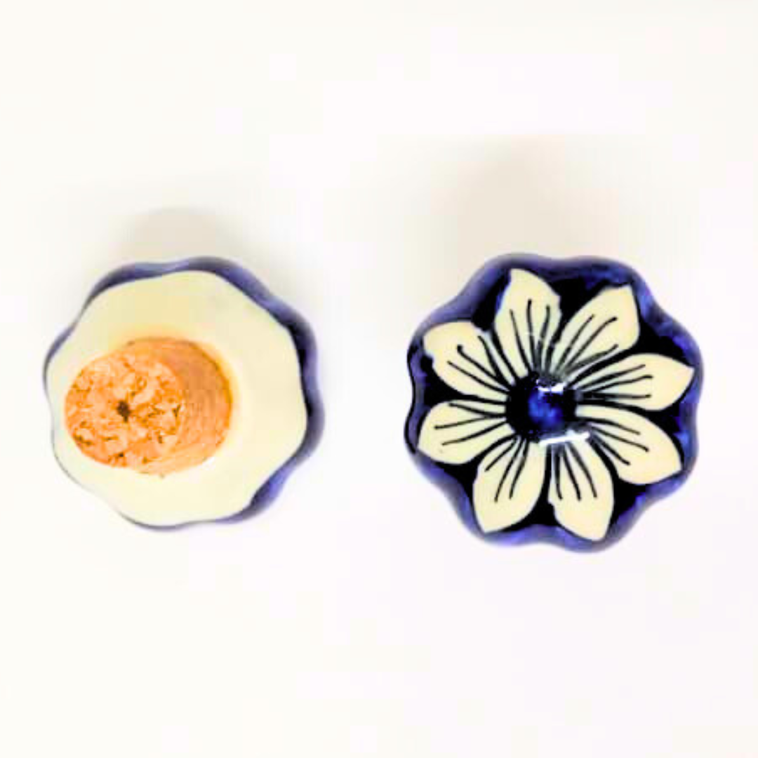 Decorative Wine Bottle Stopper,Handcrafted Ceramic Bottle Cork Stopper – Floral Printed Wine & Oil Bottle Stopper | Reusable, Eco-Friendly, Decorative Kitchen Accessory