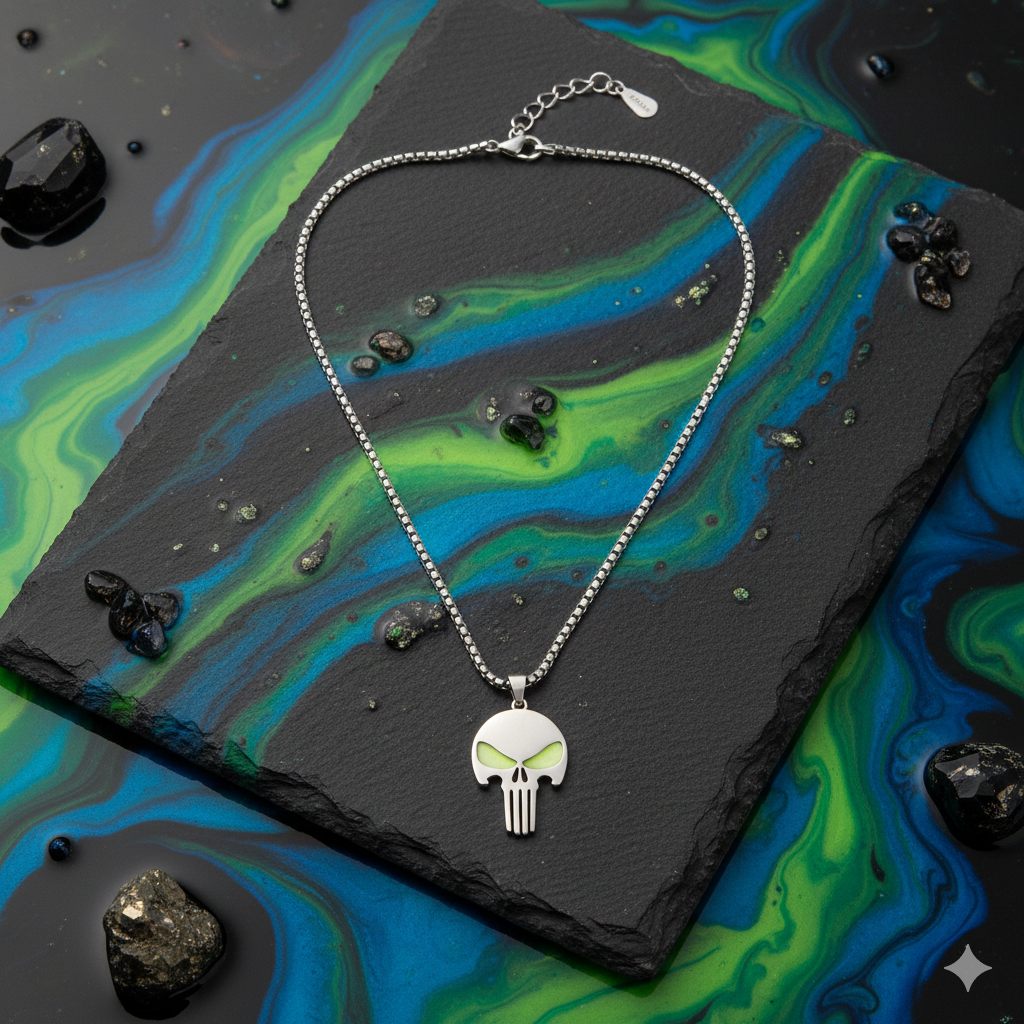 Men’s Silver Skull Pendant