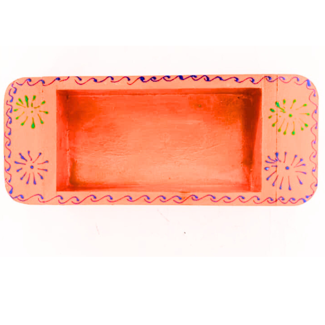 Hand-Painted Decorative Glass Jar Set with Wooden Tray | Traditional Rajasthani Design | Festive Storage Jars with Golden Lids for Spices, Dry Fruits, Gifts & Home Décor