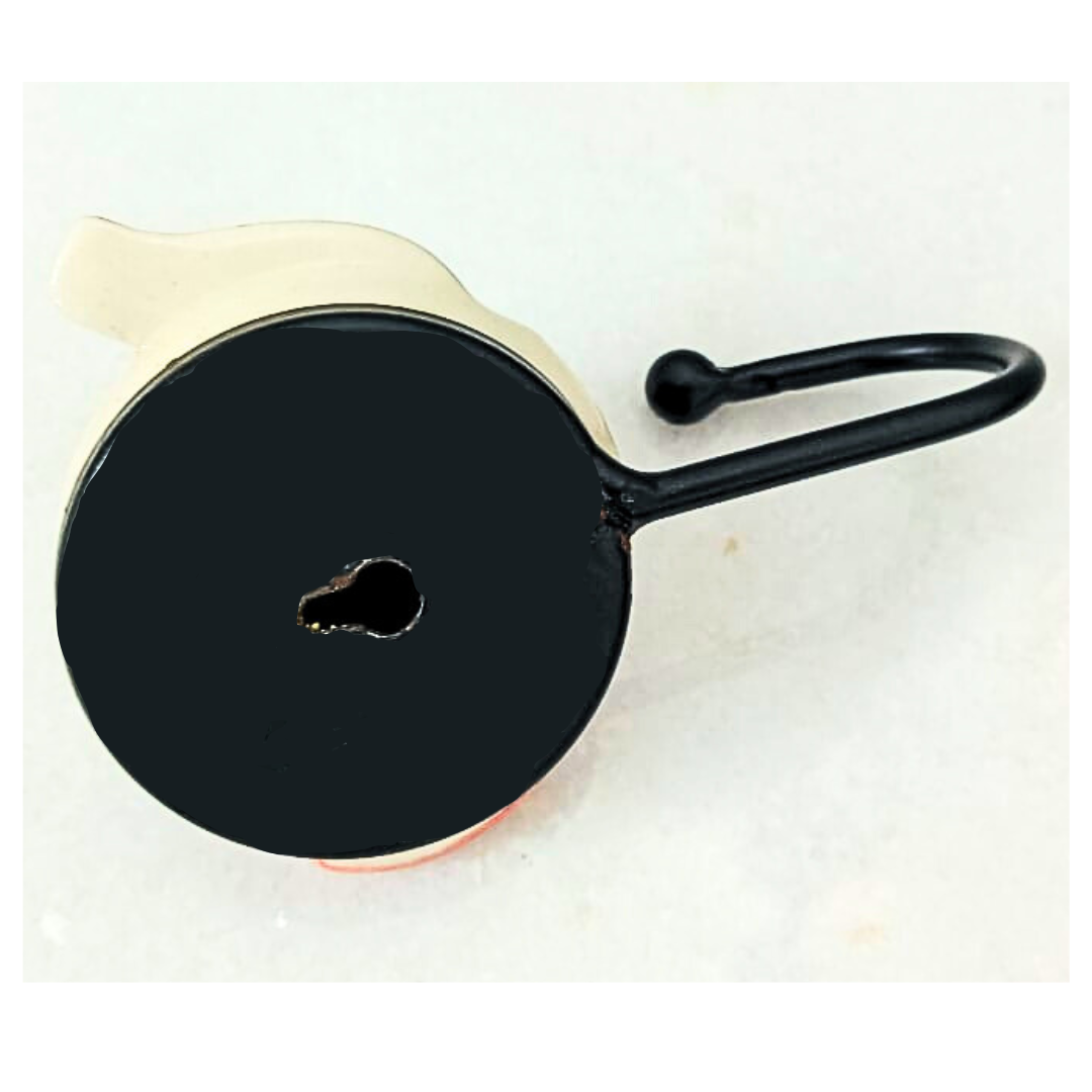 Decorative Ceramic Teapot Wall Hooks Set of 2 | Red and Blue Floral Design | Small Stylish Handcrafted Wall Hangers for Keys, Coats, Towels & Home Décor ( Color May Vary)