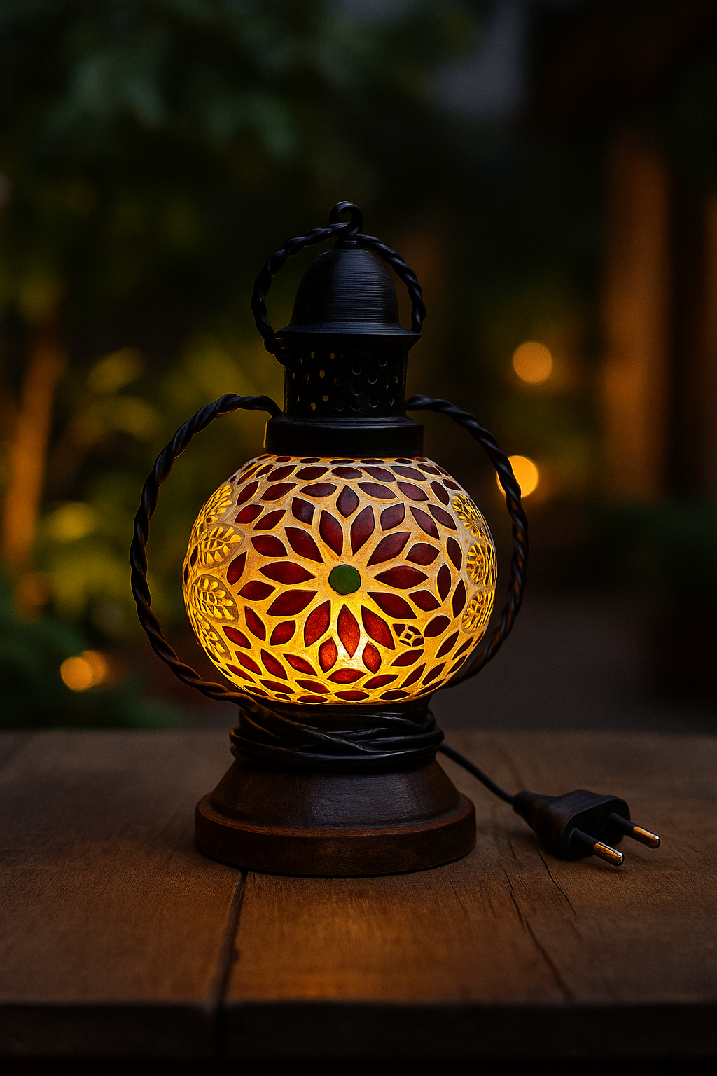 Handcrafted Mosaic Glass Lantern