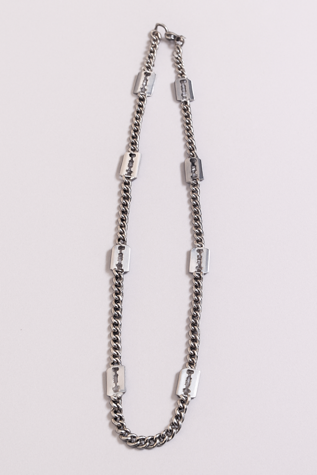 Silver Razor Blade Chain