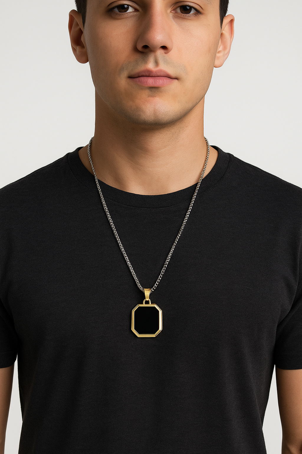 Sterling Silver Dog Tag Pendant Necklace | Military Style ID Tag with Ball Chain | Unisex Fashion Jewelry | Customizable Blank Tag for Men & Women