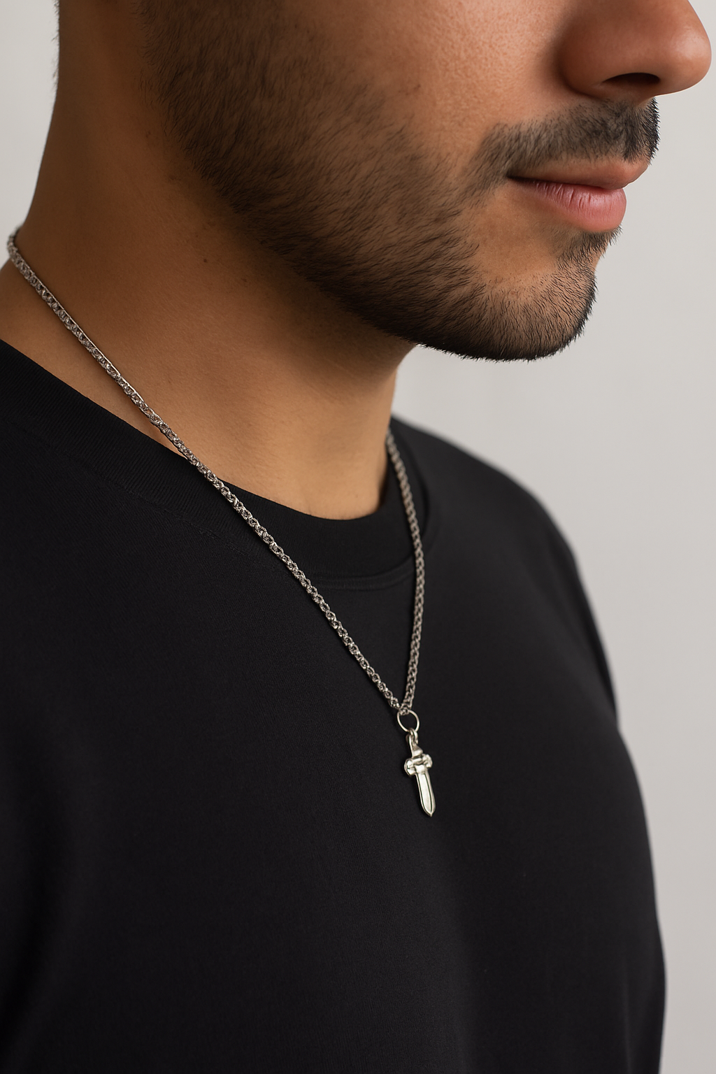 Silver Cross Pendant Chain
