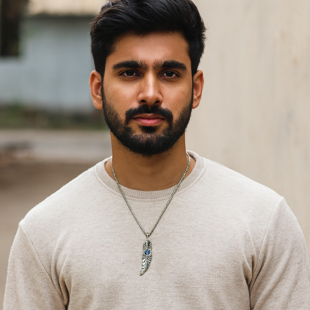 Silver Feather Pendant