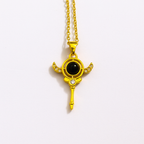 Gold Magical Staff Pendant