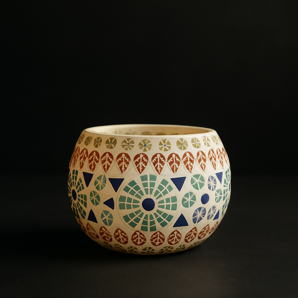 Mosaic Glass Tealight Candle Holder