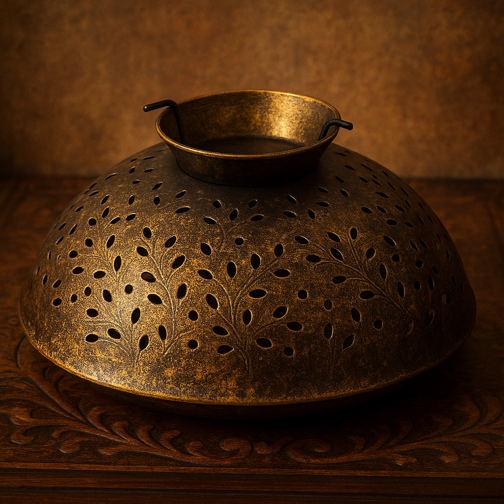 Antique Finish Metal Dome Tealight