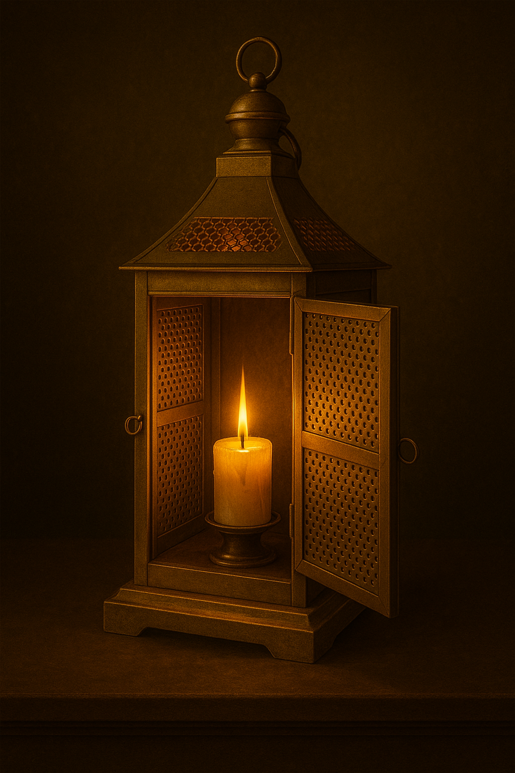 Antique Brass Metal Lantern