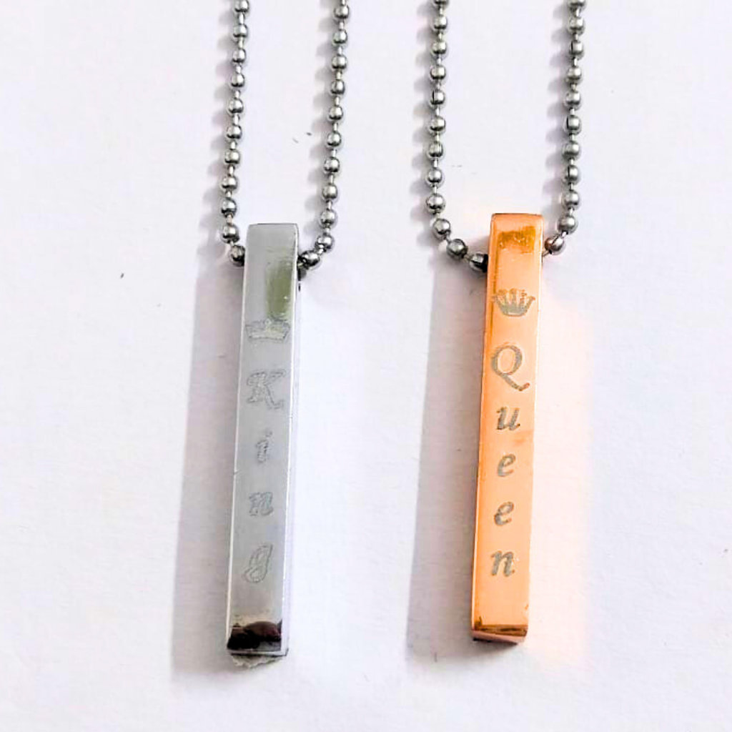 King & Queen Couple Pendant