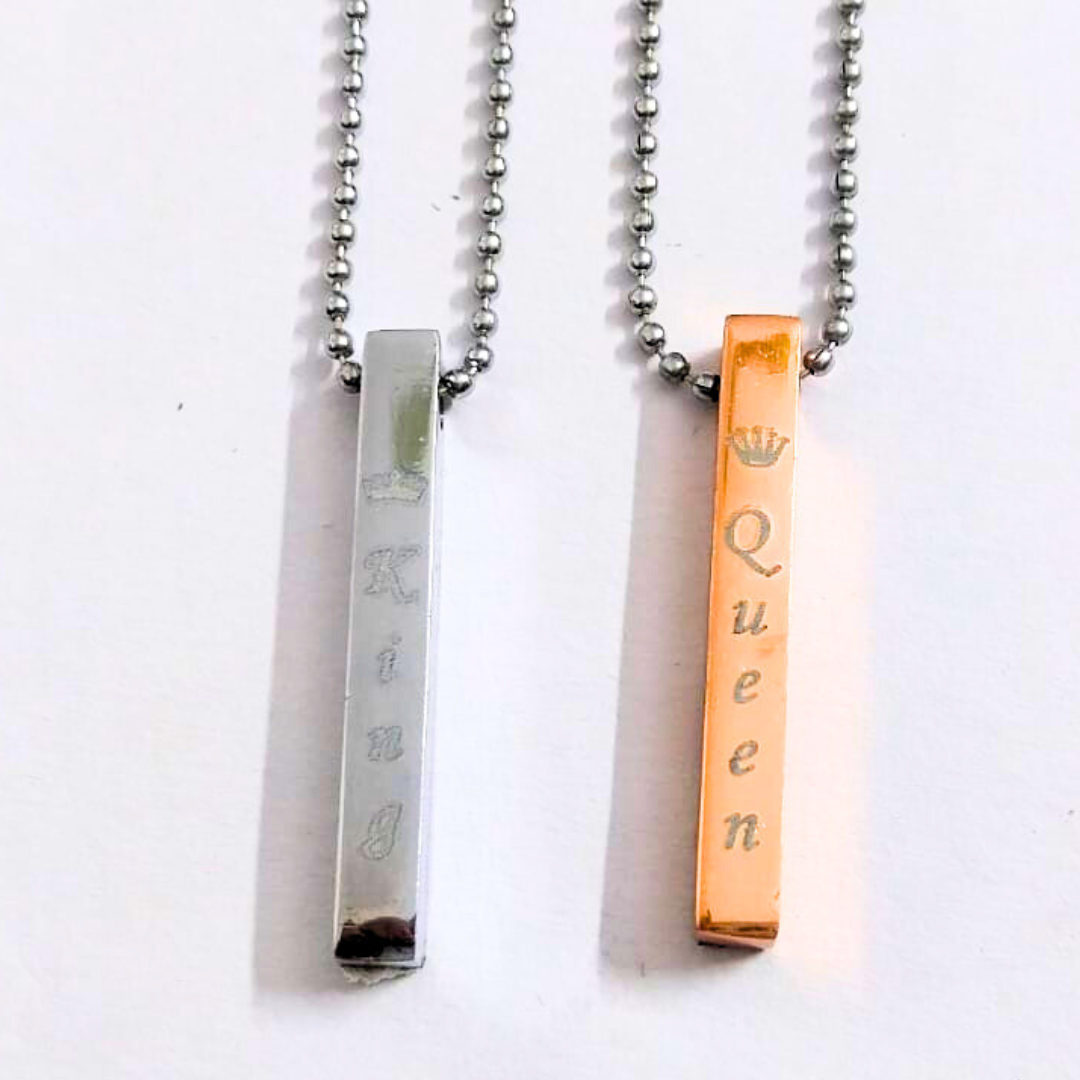 King & Queen Couple Pendant