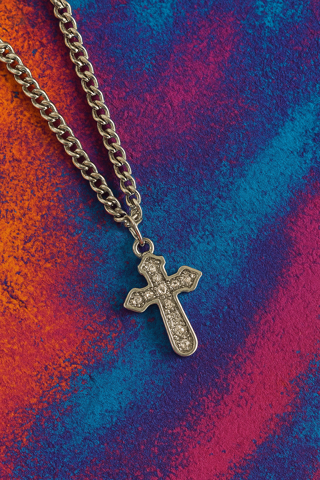 Silver Cross Pendant Chain