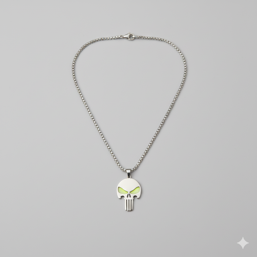 Men’s Silver Skull Pendant