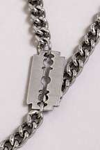 Silver Razor Blade Chain